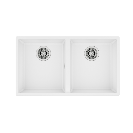 Teka SQUARE 760 TG 2 Gözlü  Tezgahaltı Damlalıksız Granit White / Beyaz Eviye - 115260028 Teka SQUARE 760 TG 2 Gözlü  Tezgahaltı Damlalıksız Granit White / Beyaz Eviye - 115260028