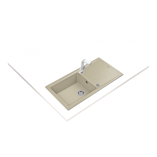 Teka STONE 60 L-TG  Tek Gözlü Tezgah Üstü Topasbeige Granit Evye - 115330004 Teka STONE 60 L-TG  Tek Gözlü Tezgah Üstü Topasbeige Granit Evye - 115330004