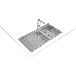 Teka ZENIT RS15 1½B 1D AUTO PureLine 1.5 Gözlü Tezgah Üstü Sol Damlalıklı Paslanmaz Çelik Evye - 115130002 Teka ZENIT RS15 1½B 1D AUTO PureLine 1.5 Gözlü Tezgah Üstü Sol Damlalıklı Paslanmaz Çelik Evye - 115130002