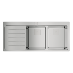 Teka ZENIT RS15 2B 1D AUTO  2 Gözlü Tezgah Üstü Sol Damlalıklı Paslanmaz Çelik Evye - 115160005 Teka ZENIT RS15 2B 1D AUTO  2 Gözlü Tezgah Üstü Sol Damlalıklı Paslanmaz Çelik Evye - 115160005