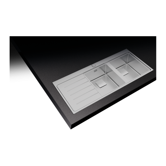 Teka ZENIT RS15 2B 1D AUTO  2 Gözlü Tezgah Üstü Sol Damlalıklı Paslanmaz Çelik Evye - 115160005 Teka ZENIT RS15 2B 1D AUTO  2 Gözlü Tezgah Üstü Sol Damlalıklı Paslanmaz Çelik Evye - 115160005