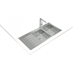 Teka ZENIT RS15 2B 1D AUTO  2 Gözlü Tezgah Üstü Sol Damlalıklı Paslanmaz Çelik Evye - 115160005 Teka ZENIT RS15 2B 1D AUTO  2 Gözlü Tezgah Üstü Sol Damlalıklı Paslanmaz Çelik Evye - 115160005