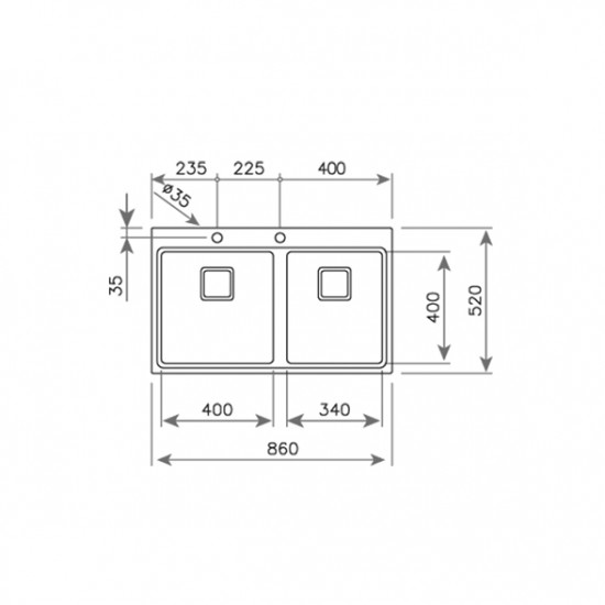 Teka ZENIT RS15 2B 86 AUTO 2 Gözlü Tezgah Üstü Damlalıklız Paslanmaz Çelik Evye - 115030015 Teka ZENIT RS15 2B 86 AUTO 2 Gözlü Tezgah Üstü Damlalıklız Paslanmaz Çelik Evye - 115030015